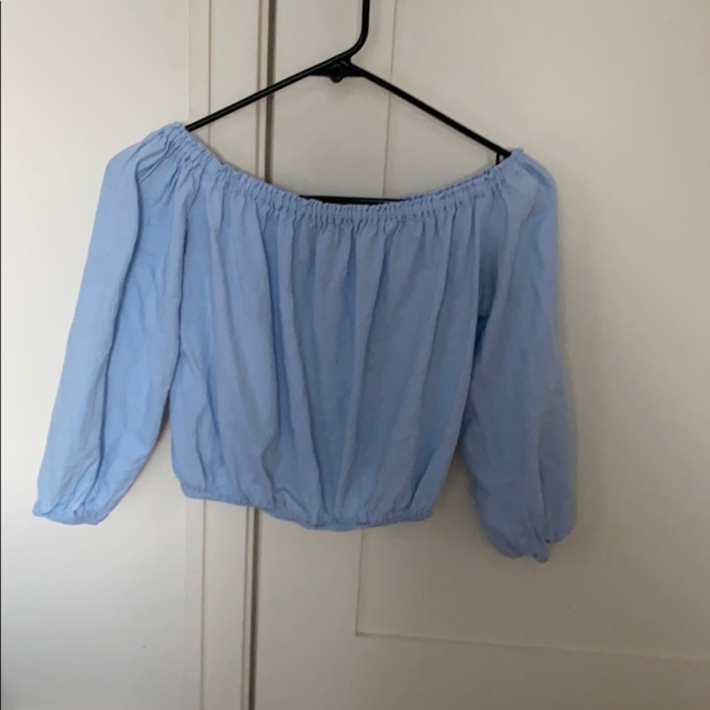 Brandy Melville Light Blue Maura Off the Shoulder